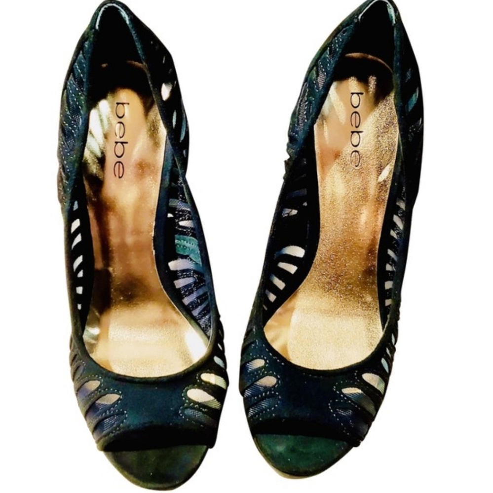 Prelove Bebe Cut Out Peep Toe Heels Shoes